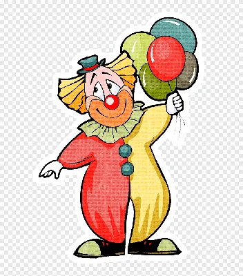 Клоунский рисунок с маленькими шарами