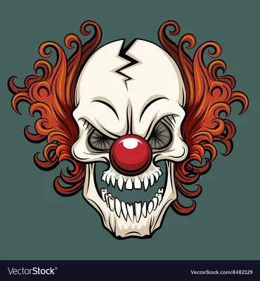 Фото ужасного клоуна с цирковой палочкой