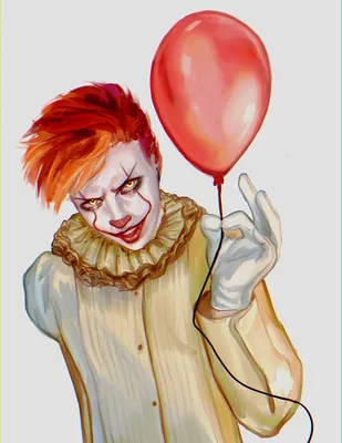 Фотография клоуна с воздушными шарами