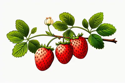 Strawberry | Coloring books for children: 6 coloring pages