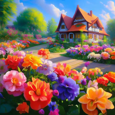 Цветы около дома (31 фото) - красивые картинки и HD фото