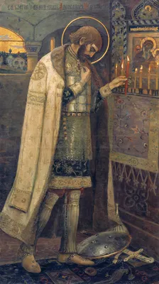 Икона Лик Святого Благоверного Князя Александра Невского на иконе от  мастеров Наследие