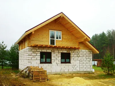 Комбинированные дома этапы строительства и особенности эксплуатации. Строим  дом из камня и дерева.