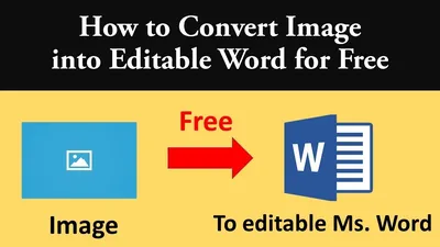 How to convert IMAGE into WORD online with secure and FREE online image to  word converter [2019] - YouTube