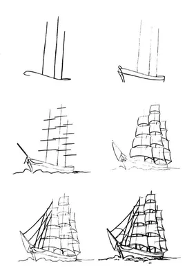 красивые картинки :: p-51 :: парусник :: море :: корабль :: рисунок :: art  (арт) / картинки, гифки, прикольные комиксы, интересные статьи по теме.