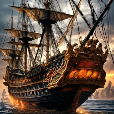 Месть королевы Анны - усовершенствованная | Корабль, Картины кораблей,  Пираты карибского моря