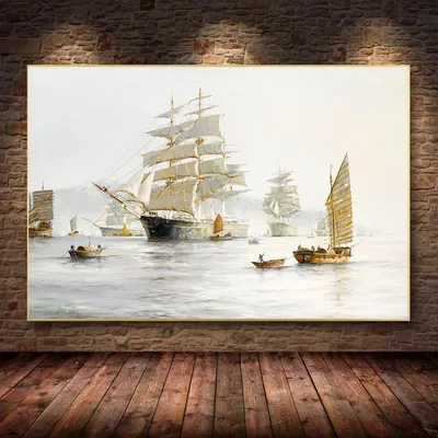 Парусный корабль, профессиональное фото…» — создано в Шедевруме
