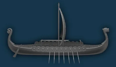 Корабль викингов, множество воронов в…» — создано в Шедевруме