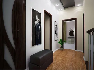 Дизайн длинного узкого коридора в квартире [87 фото]