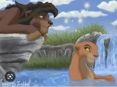 Как нарисовать Киару и Кову из Король лев-2: Гордость Симбы