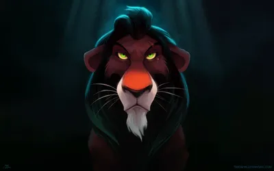 Обои на рабочий стол Шрам / Scar / Скар из мультфильма Король Лев / The  Lion King, художница tsaoshin, обои для рабочего стола, скачать обои, обои  бесплатно