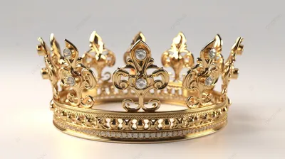 показана корона с бриллиантами, 3d иллюстрация золотой королевской короны,  изолированной на белом, Hd фотография фото фон картинки и Фото для  бесплатной загрузки
