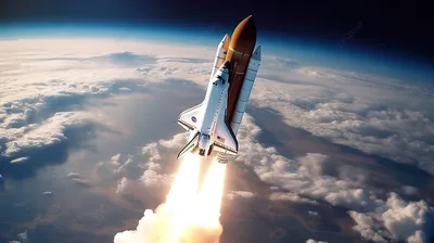 ᐉ Картина космос Космическая ракета на взлете 128x81 см (A1297-3)