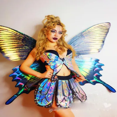Сексуальный костюм бабочки для шоу, костюм диджея с крыльями, женские  костюмы для певицы, танцевальной команды, певицы | AliExpress