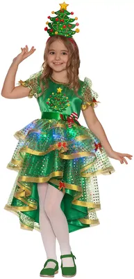 Карнавальный костюм Елочка лучистая (Платье, головной убор) 21-20 купить в  Новосибирске - интернет магазин Rich Family