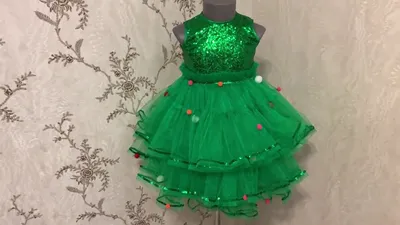 How to sew a Christmas tree costume for a girl | Spring Dresses | Dress  Frogs | - YouTube