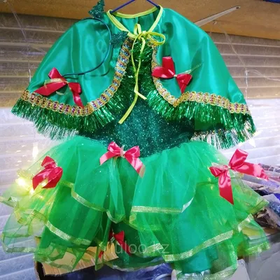 Детский карнавальный костюм Елочка, новогодний маскарадный костюм елка для  утренника девочке (ID#139695070), цена: 55 руб., купить на Deal.by