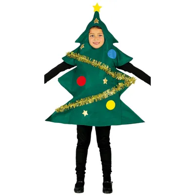 Костюм для косплея родителей и детей, милое зеленое платье с коротким  рукавом в форме рождественской елки для взрослых и детей | AliExpress