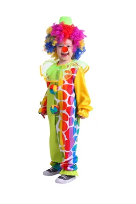 Клоун в праздничном костюме на фото