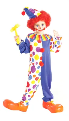 Клоунская фотография в прикольном костюме