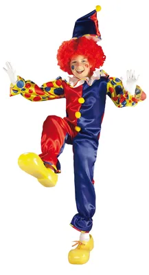 Клоун в красном костюме на фото