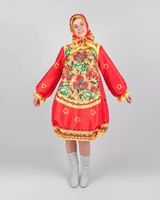 Купить карнавальный костюм женский Матрешка Хохлома