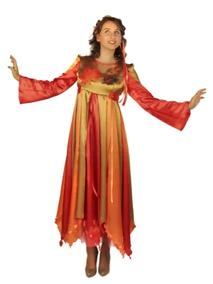 костюм с платьем золотой осени для девочки