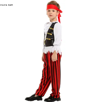 Детский костюм пирата на Хэллоуин для мальчиков, Детский костюм разбойника  для косплея, карнавала, парада Пурим, сценического шоу, маскарада, ролевых  игр, стандартное платье | AliExpress