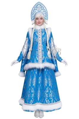 Новогодний Trend Детский костюм Снегурочки для девочки атласный