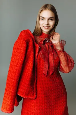 Твидовый костюм с юбкой 5019_ VI_098 в интернет магазине женской одежды The  Robe Moscow