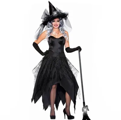 ᐉ Костюм Ведьмы винтажный ReallySpecial на Хэллоуин M/46-48/151 см  Черный/Фиолетовый