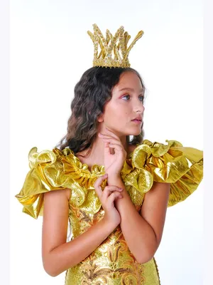 Карнавальный костюм KG SHOP Золотая рыбка Арт. 15384432 - «Моя персональная Золотая  рыбка 🐠💖 Шикарное золотое платье для любого детского праздника! » | отзывы
