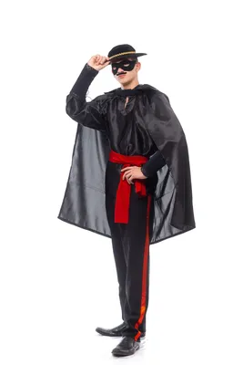 Костюм Зорро для мальчиков, на Хэллоуин, новый дизайн, модный черный  комбинезон с головным убором и повязкой на глаза | AliExpress
