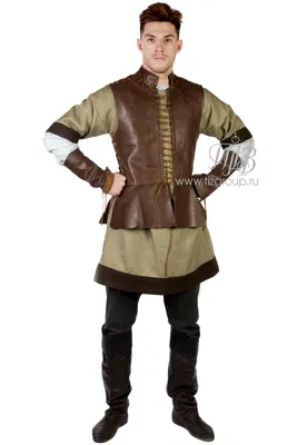 Средневековый мужской костюм, с кожаным жилетом - купить за 16900 руб:  недорогие средневековье, Возрождение: 11-16 век в СПб