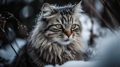 Кот идет Outdoors в зиму Красивая природа зимы и красный кот O Стоковое  Изображение - изображение насчитывающей кошачий, отечественно: 146706577