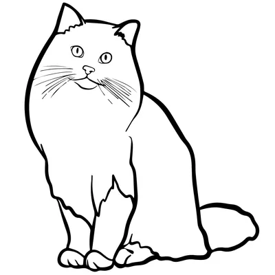 Полосатый кот раскраска - 76 фото