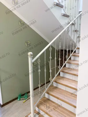 Кованые перила для лестницы в частном доме г. Орехово-Зуево