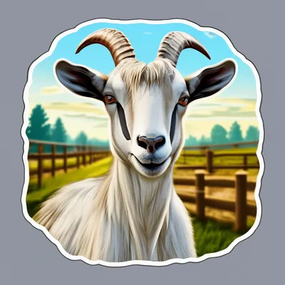 Мультяшная коза в зеленом змпуне и…» — создано в Шедевруме