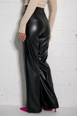 Женские кожаные брюки черного цвета - купить в интернет магазине Аржен