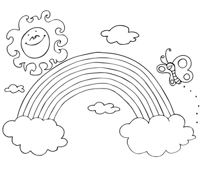 Красивая радуга в облаке иллюстрация вектора. иллюстрации насчитывающей  наивнонатуралистическо - 169092922