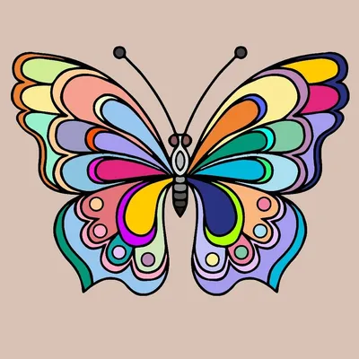 Бабочки рисованные картинки - 62 фото