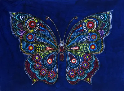 Красивые нарисованные бабочки - 69 фото