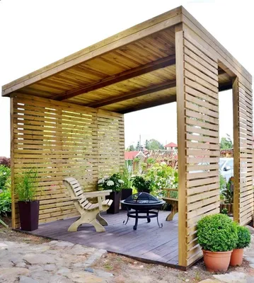 Стильные беседки для дачи. Красивые идеи. | Outdoor garden rooms, Pergola,  Pergola patio