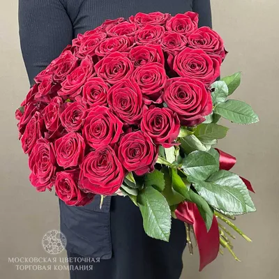 Букет 35 красных роз купить за 7 850 руб. с круглосуточной доставкой |  Мосцветторгком