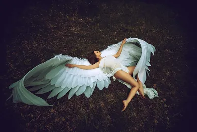 Фото Девушка с красными крыльями за спиной, by Kryseis-Art