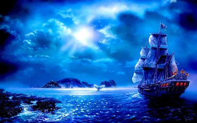 Красивый пиратский корабль в море перевод 3d Иллюстрация штока -  иллюстрации насчитывающей лето, черный: 123487288