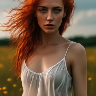 Фотография Рыжая Красивые прически волос молодые женщины 2560x1635