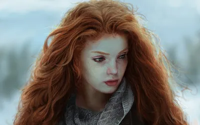 Женщина красивая 35 лет рыжие волосы…» — создано в Шедевруме