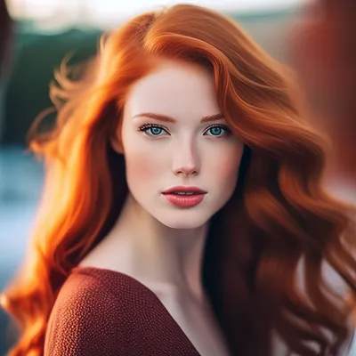 Фотография рыжие Лежит красивая лица Волосы молодые 3840x2400