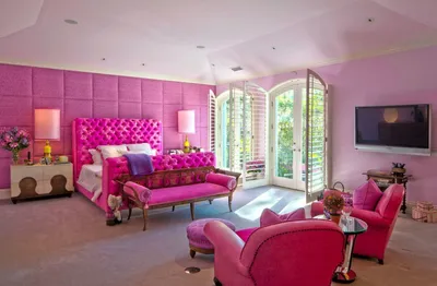Детская комната в розовом цвете - 78 фото